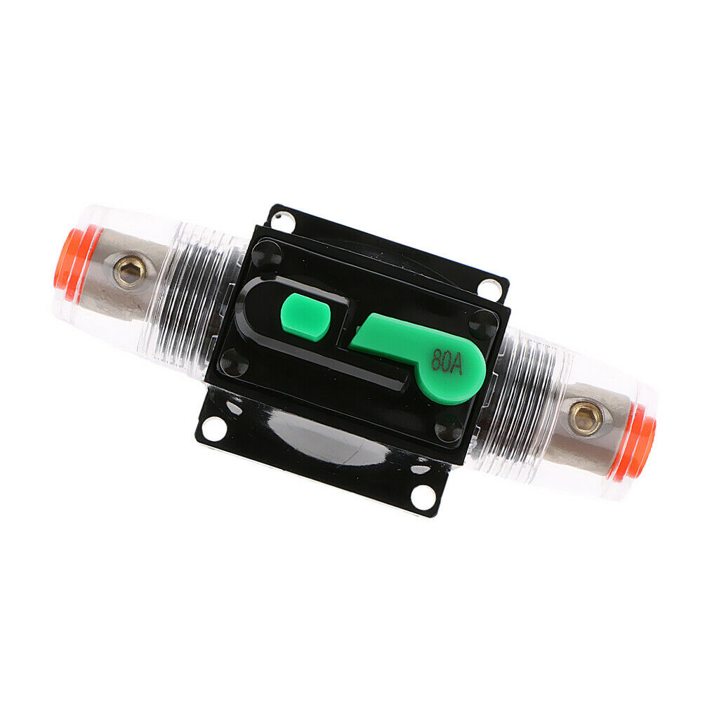 2x Circuit Breaker Fuse Stereo Audio 12V 24V 32V 80A For Car