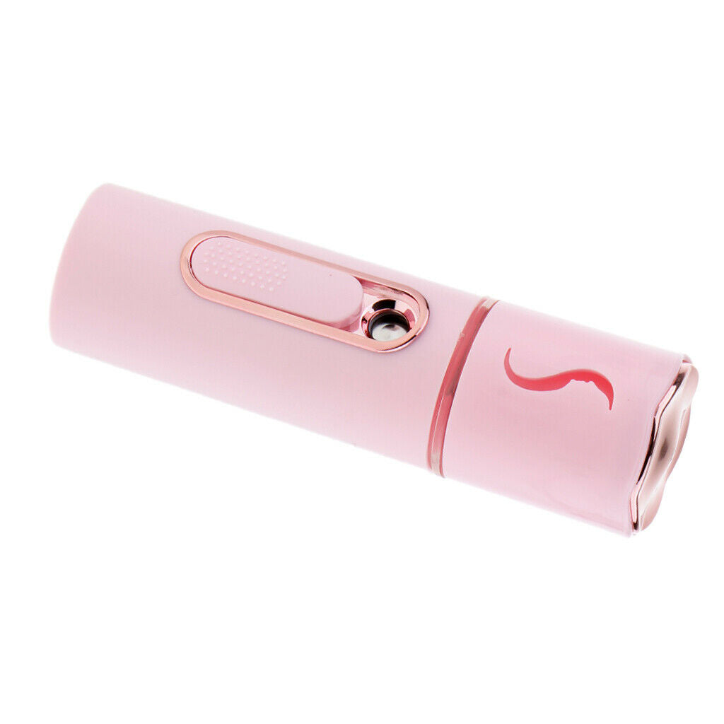 Mini Portable Pore Facial Steamer Nano Mist Cool Spray Skin Moisture Pink
