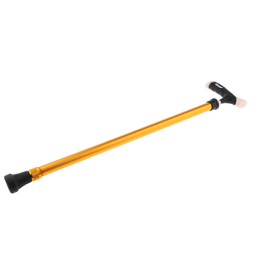 Adjustable Alloy Walking Stick Elderly Cane Hiking Trekking Pole Brown