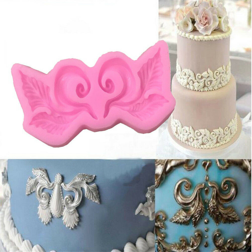 European Symmetrical Lace Cake Border Silicone Mold Fondant Cake Decorat T.l8