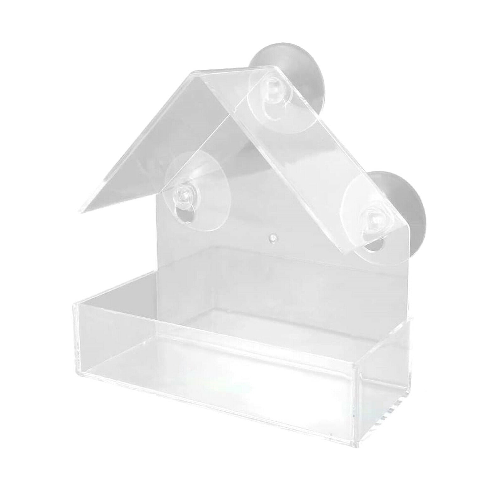 Clear Window Bird Feeder Birdfeeder Tray Birdhouse Kit Finch Patio Garden