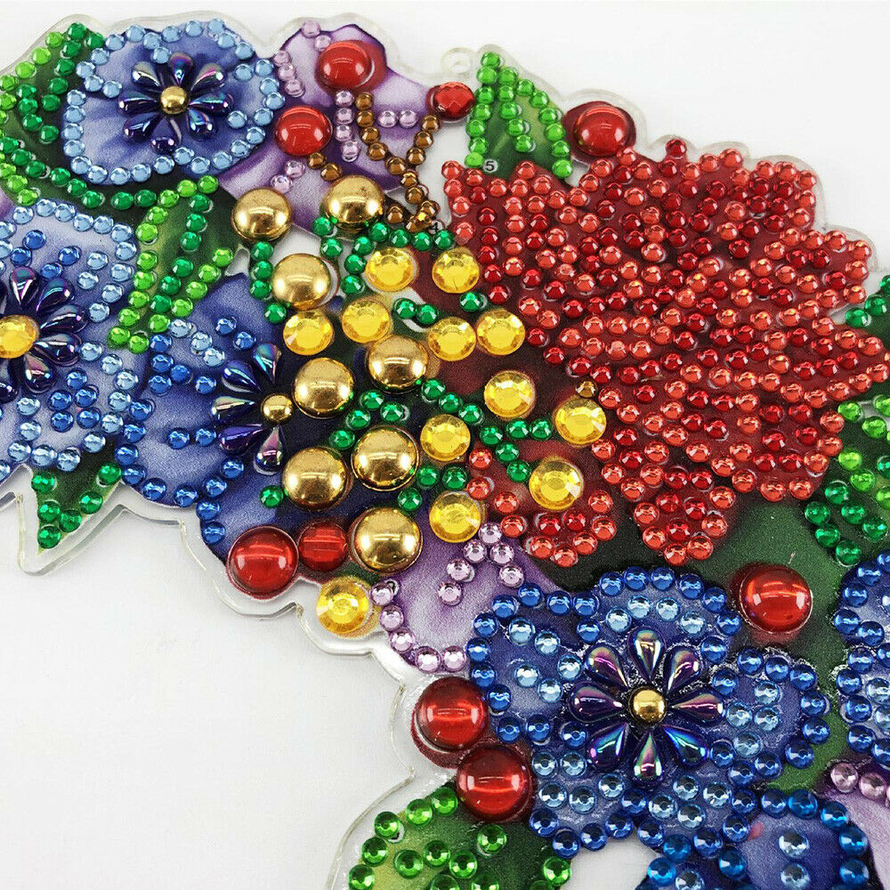 DIY Diamond Painting Wreath with LED Light Art Craft Kits Christmas Home Decor