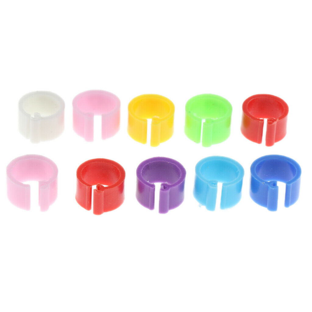 50 Pcs Bird Rings Leg Bands for Pigeon Parrot Canary Hatch Poultry Rings