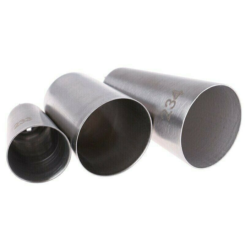 3 PCS Pastry Icing Stainless Steel Tip Piping Grass Cake Decorating Pastry Icing
