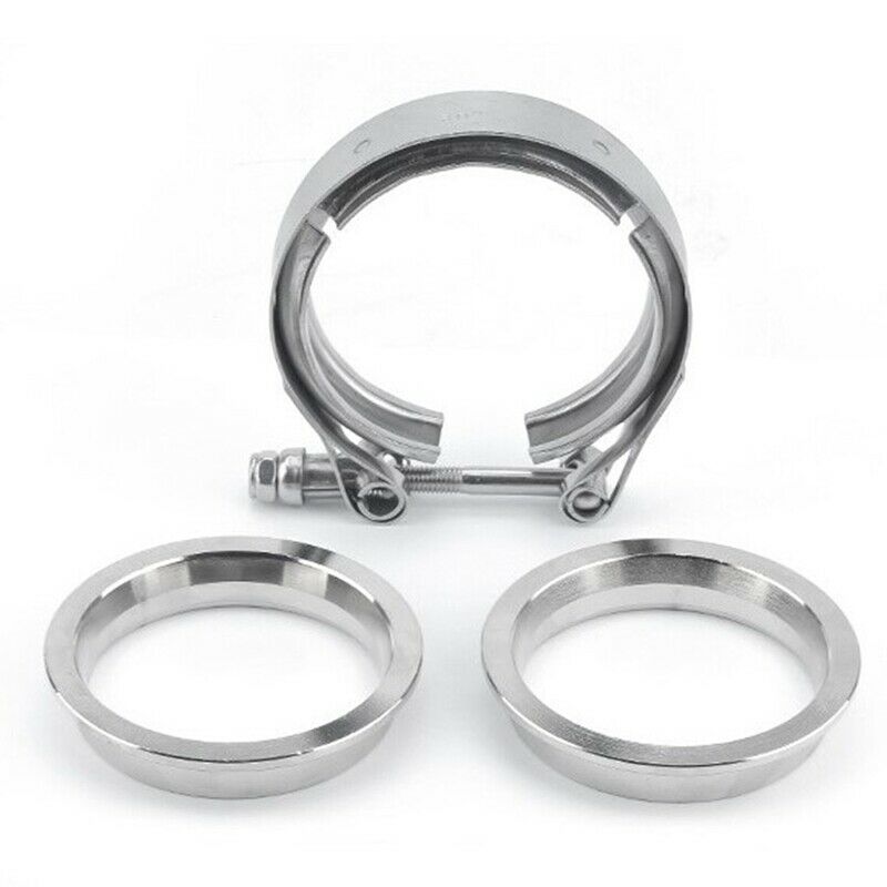 2.5 Inch 63mm Male/Female V-Band Clamp Flange Kit Turbo Downpipe Wastegate VU3T8