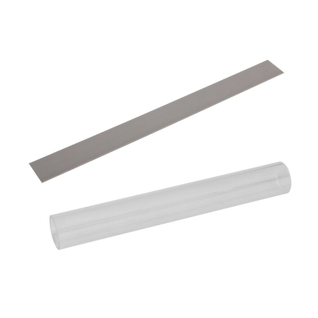 Polymer Clay Set 8" Stainless Steel Tissue Cutter Blade/7" Clear Clay Rollers