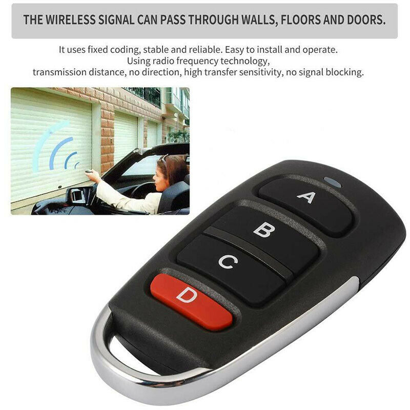 Mini 4 Channel Gate Garage Door Remote Control Key Fob Cloner 433mhz Universal