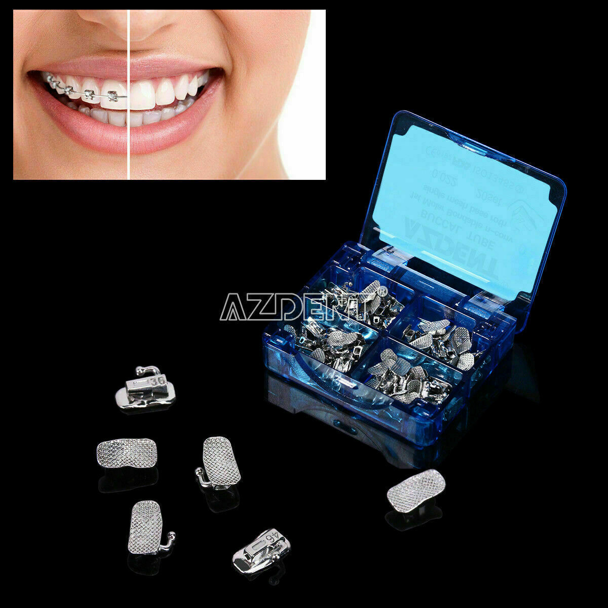 10Pack Orthodontic Bondable Buccal Tube Non-Convertible Roth 0.022 For 1st Molar