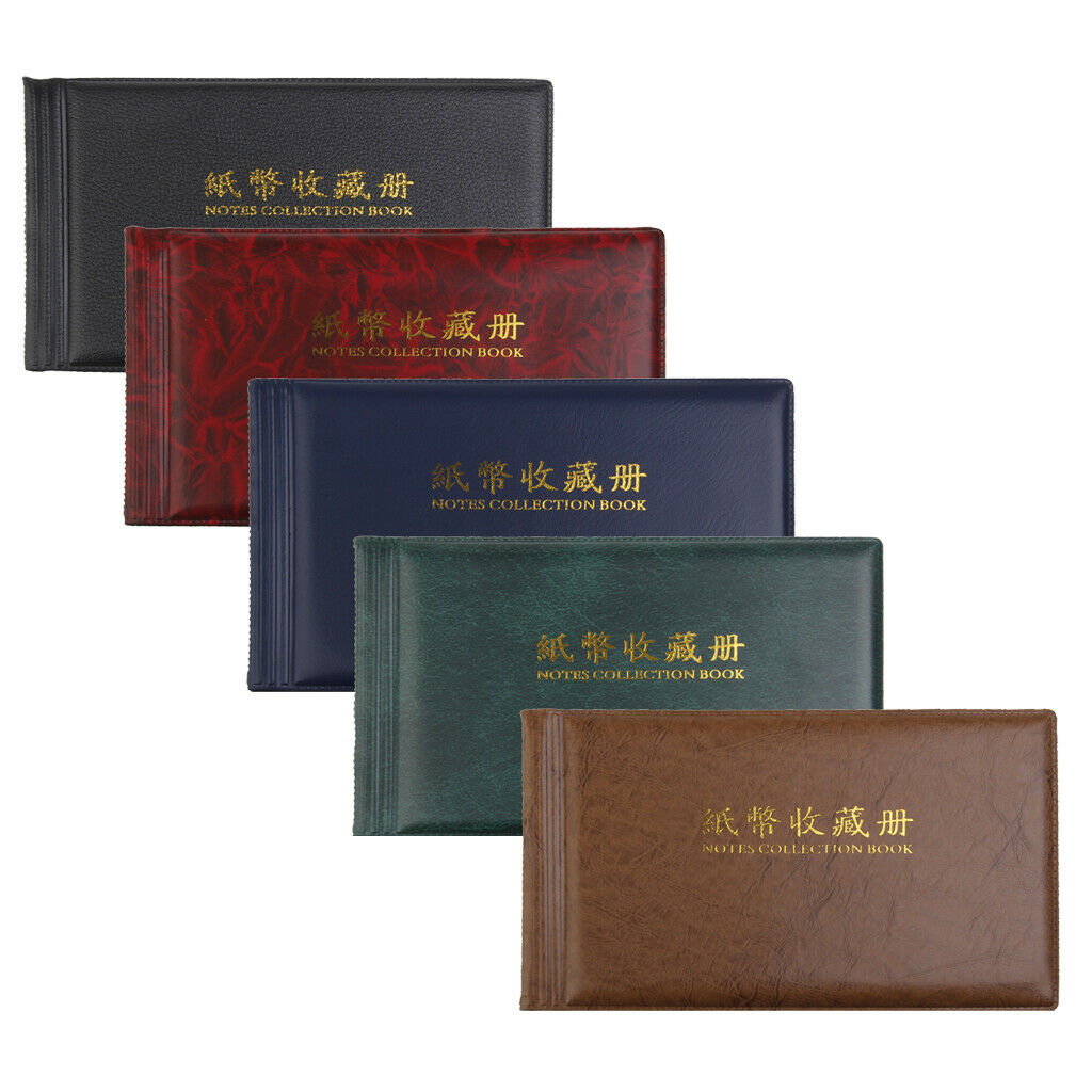2PCS 30 Notes Pages Banknote Currency Coins Paper Money Pocket Collection Album