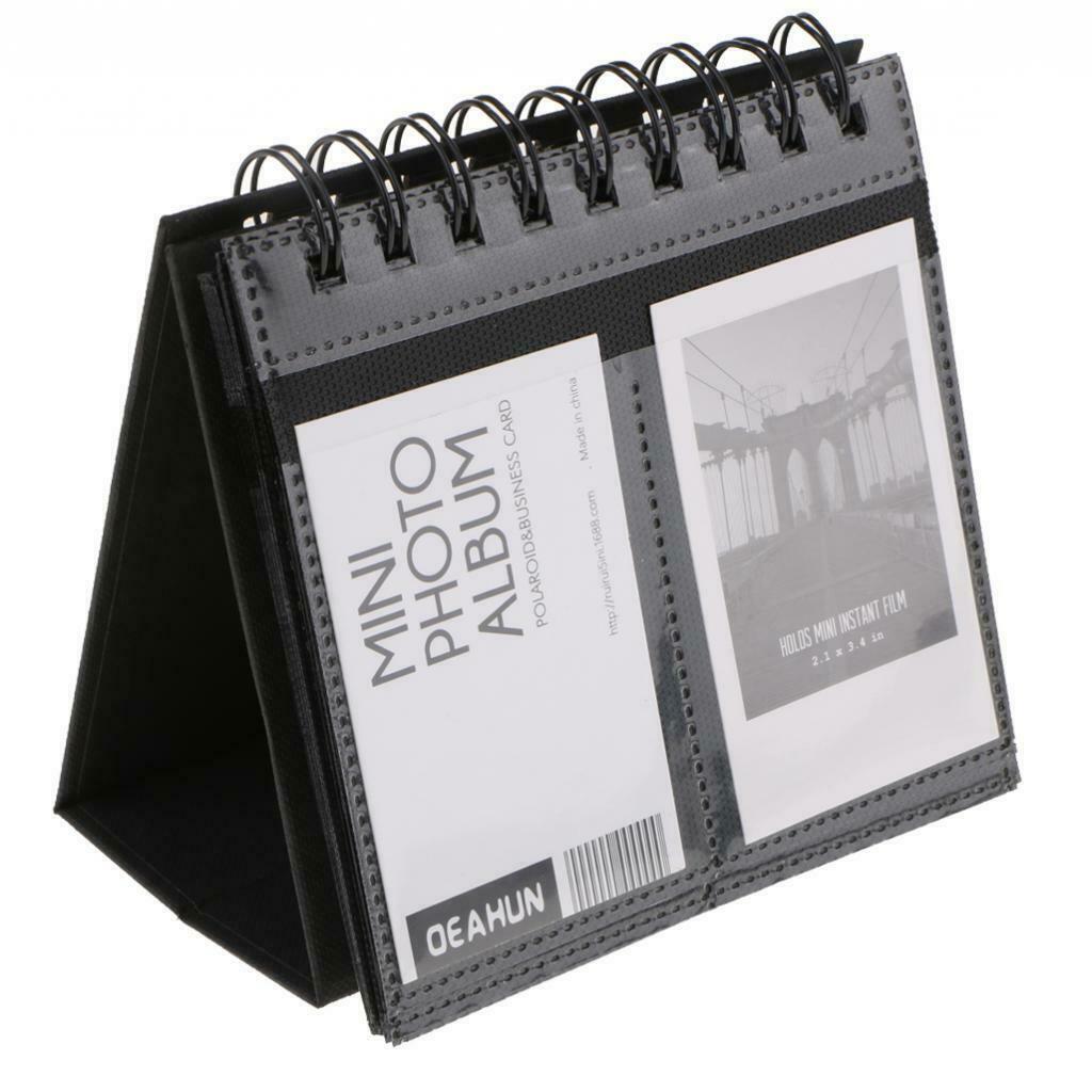 Photo Album Calendar Vertical Flip Self Adhesive Book 68 Pockets 3" Black