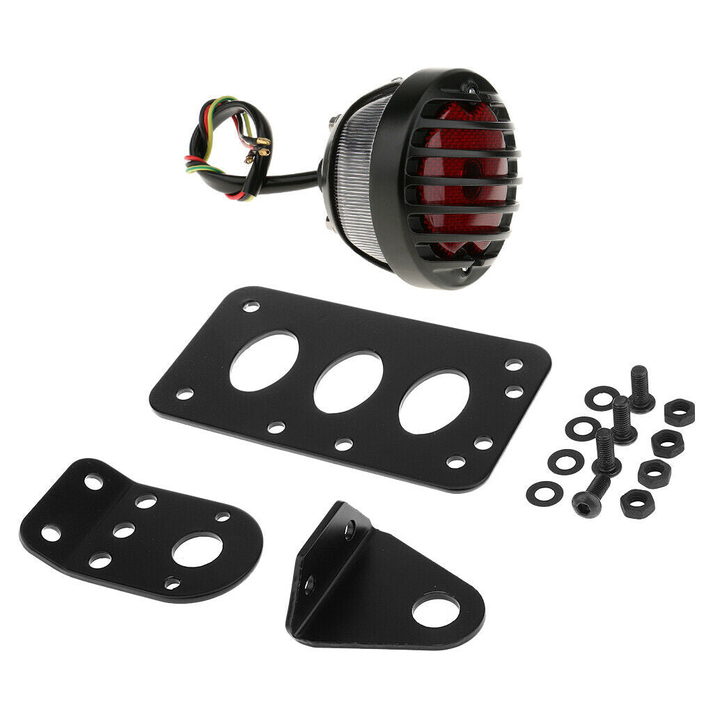 Mounting Plate Holder With Lamp Kit Easy To Fix DIY Motorcycle
