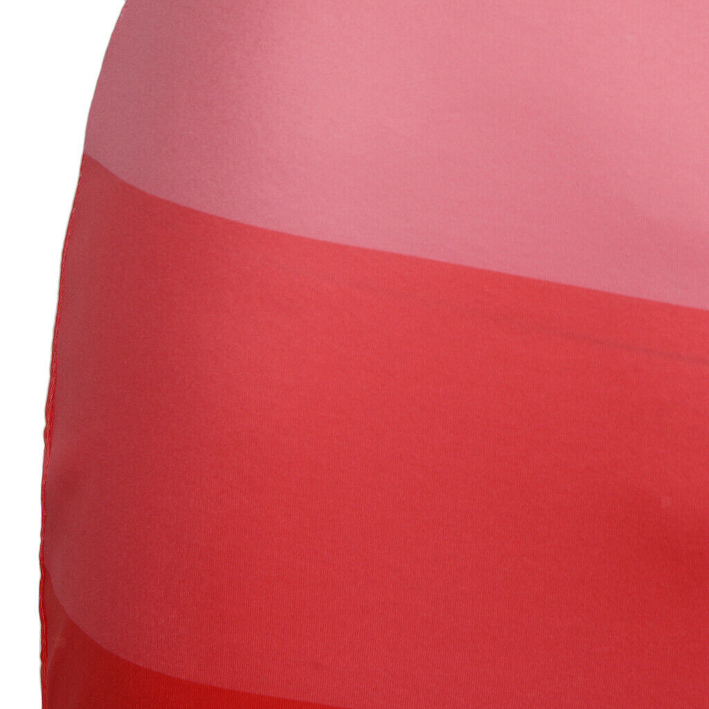 Women Stripe Bodycon Pencil Cocktail Evening Summer Party Midi Dress M Pink