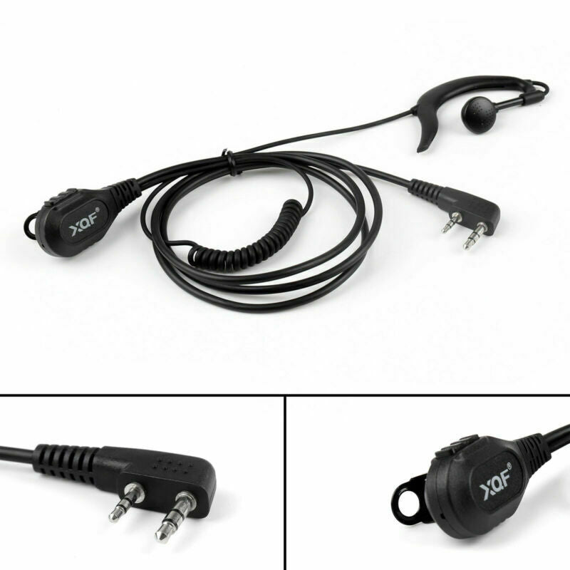 1x G-Shape Earpiece Headset PTT MIC For Kenwood RETEVIS BaoFeng UV5R H777 888s B
