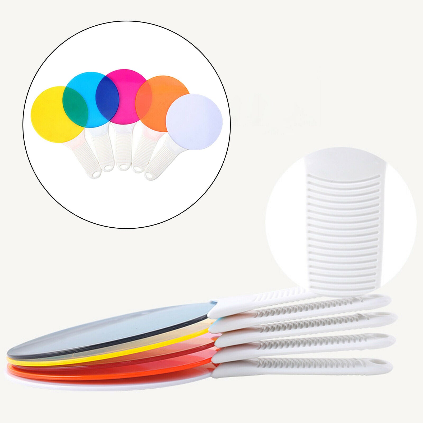 5x Plastic Color Paddles Color Toys, Science Color Educational Toys for kids