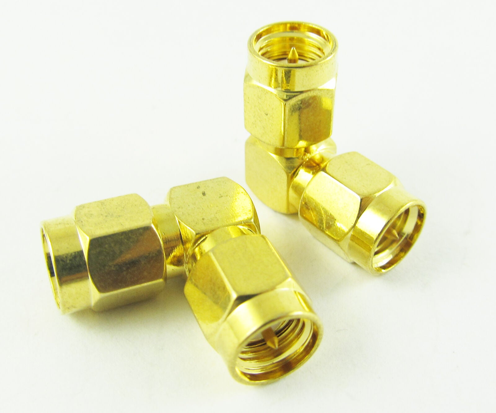 10pcs NEW SMA RF adapter connector SMA male to SMA male Plug R/A right angle