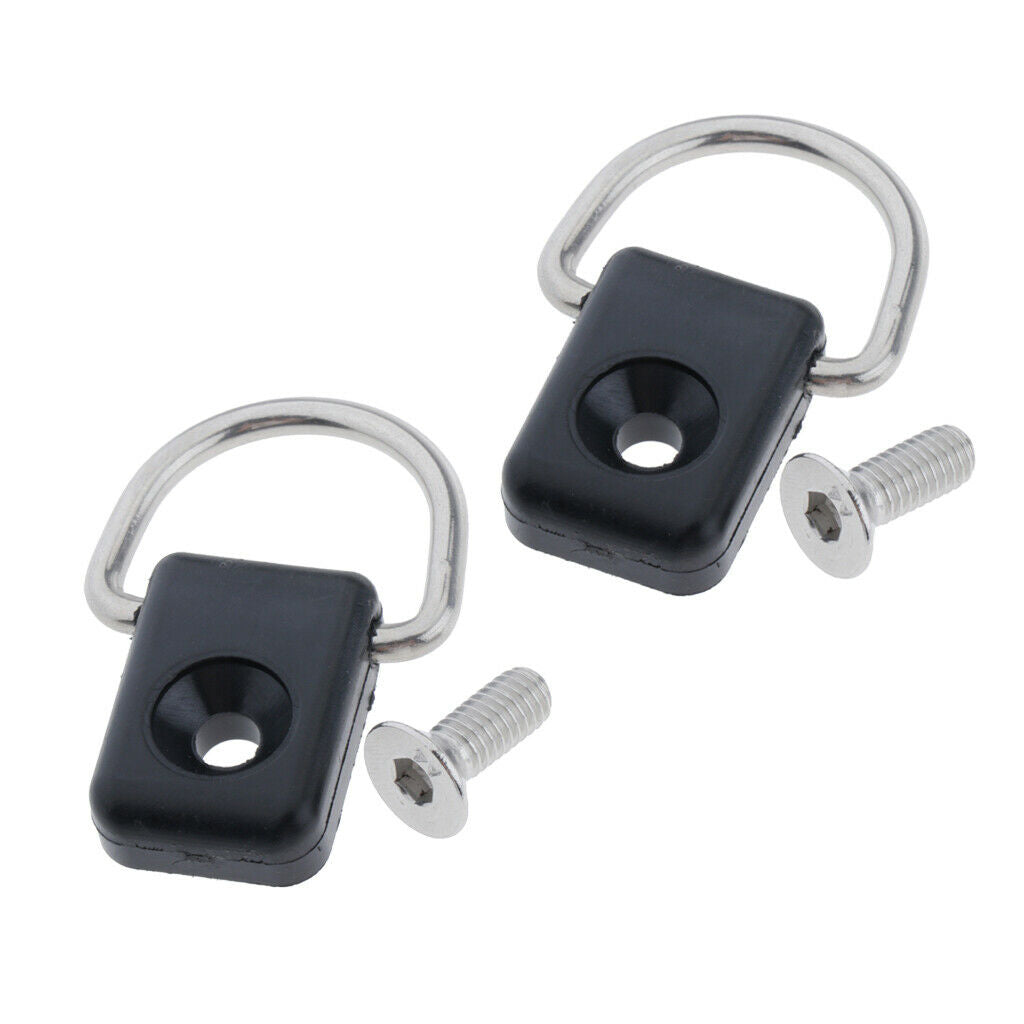 2 Packs Kayak Canoe D Ring Safety Fitting Tie Down Shackle Screws Outfitting