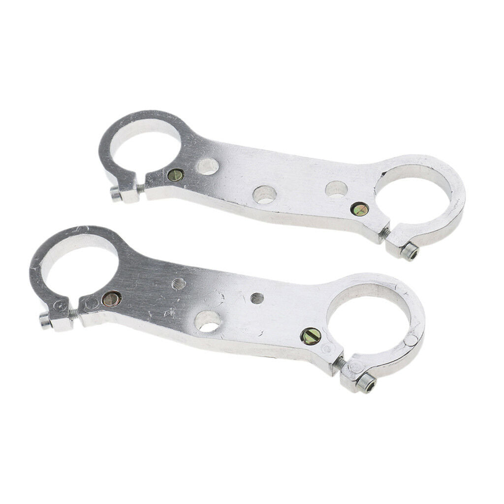 Pair Motorcycle Front Fork Yokes Clamp for 47cc 49cc Mini Motor Dirt Bike
