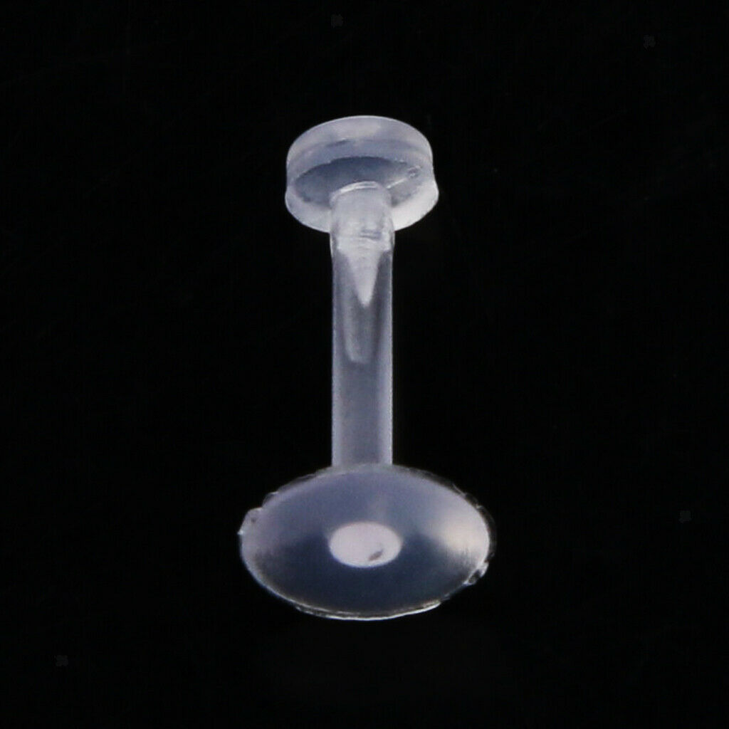10Pcs Acrylic Nose Studs Tongue Ring Retainers Bars Barbell Piercing Body