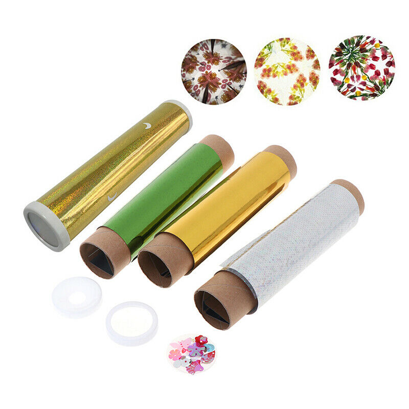 DIY Colored Rotating Kaleidoscope Kits Science Educational Craft Kid Toys.l8