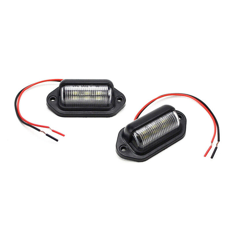 2PCS LED Car Passenger Trailer Truck Armored High Licence Light Pedal Lamps Bulb