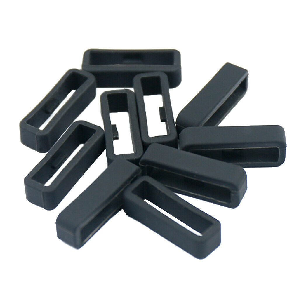 20pcs 20/26mm Rubber Fastener Ring Watch Bands Wristband Loop Replacement