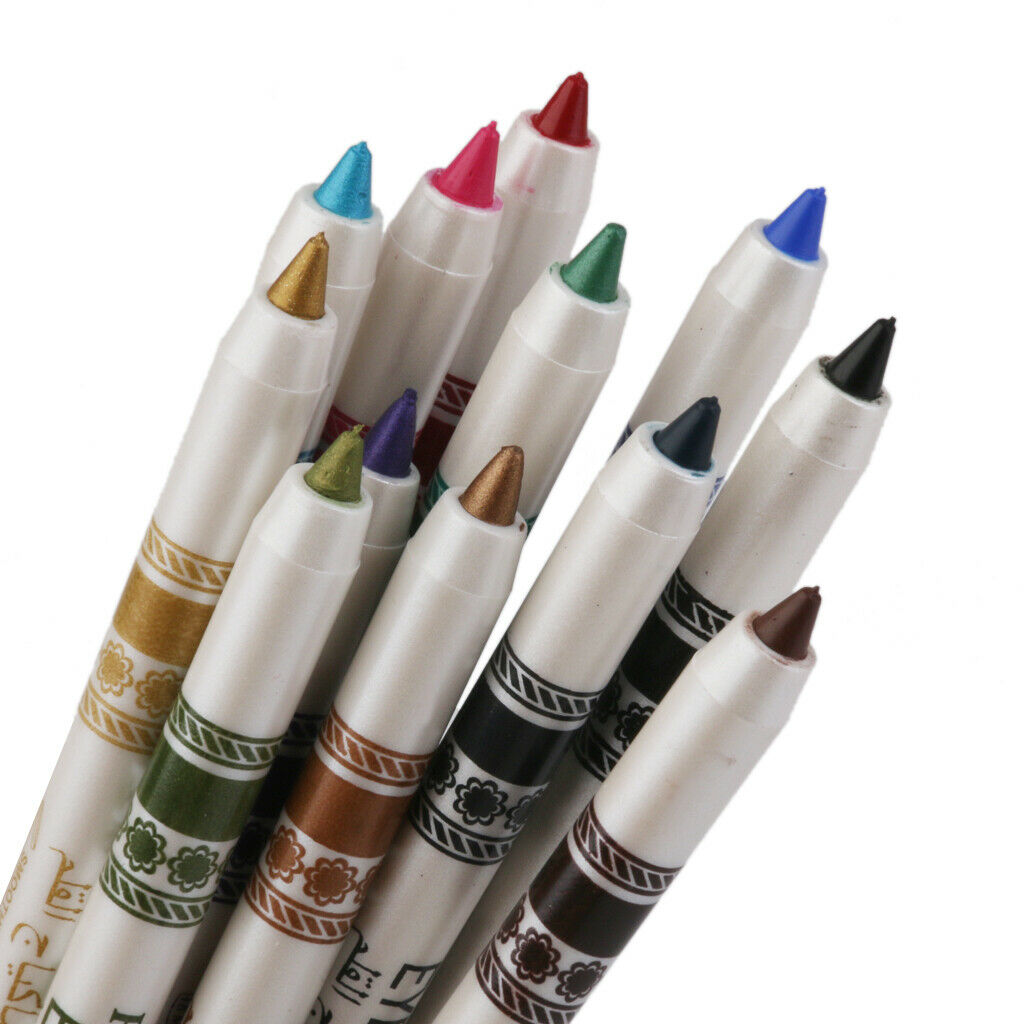 Cosmetic Eye Makeup Set, 12 Colors, Waterproof Eyeliner, Pencil for