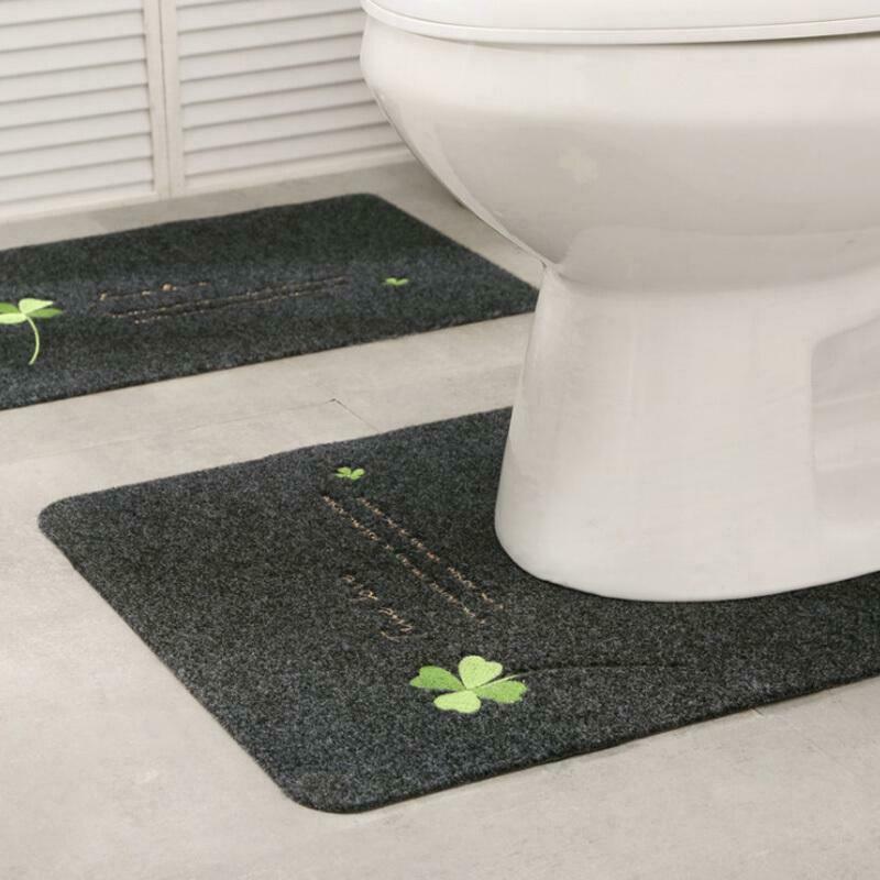 Bathroom Rugs Bath Mats Non-Slip U-Shaped Toilet Mat Absorbent Bath Rugs 20"x20