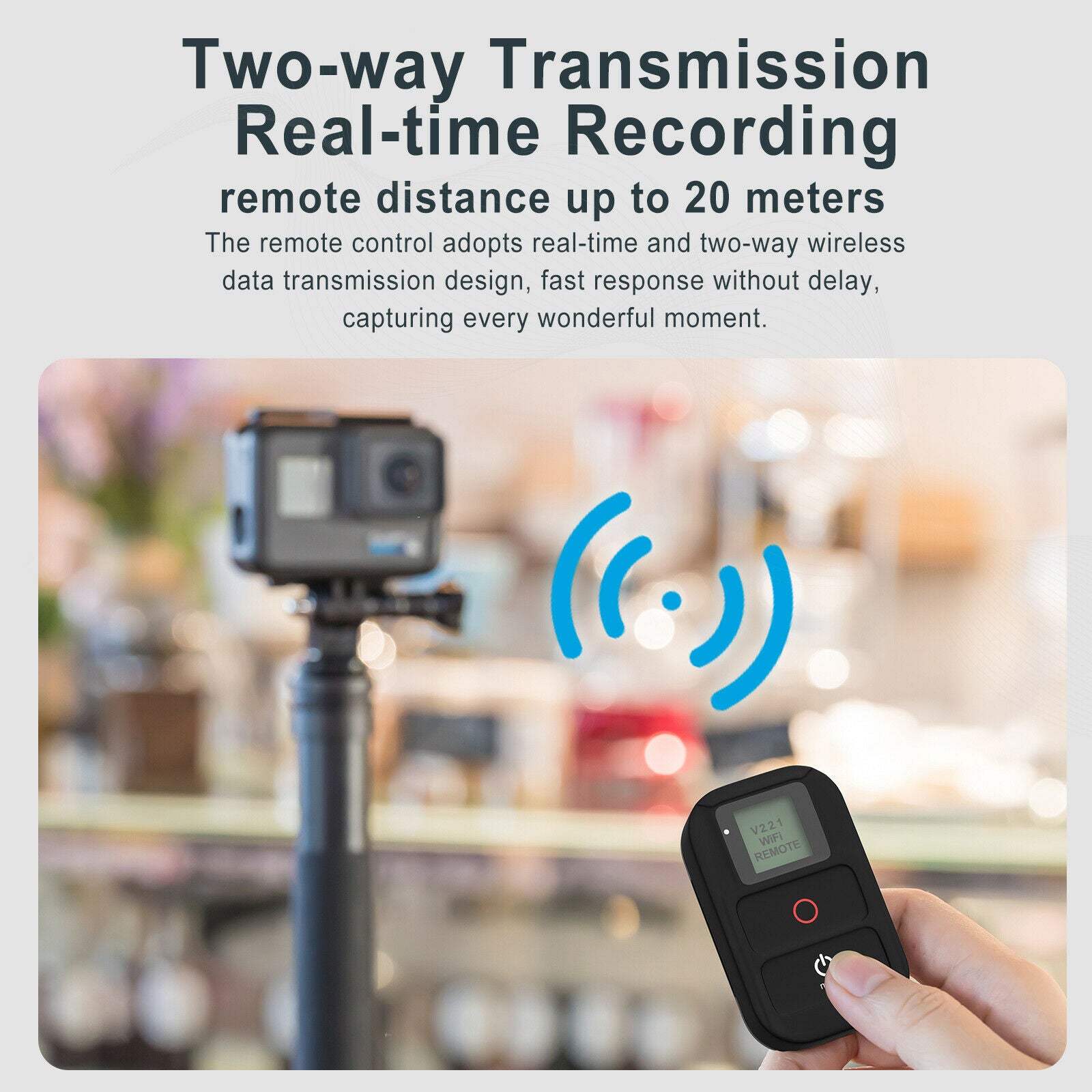 40M Wireless Remote Control for Pro 8/7/6/5/4 Multi-Modes Accessories