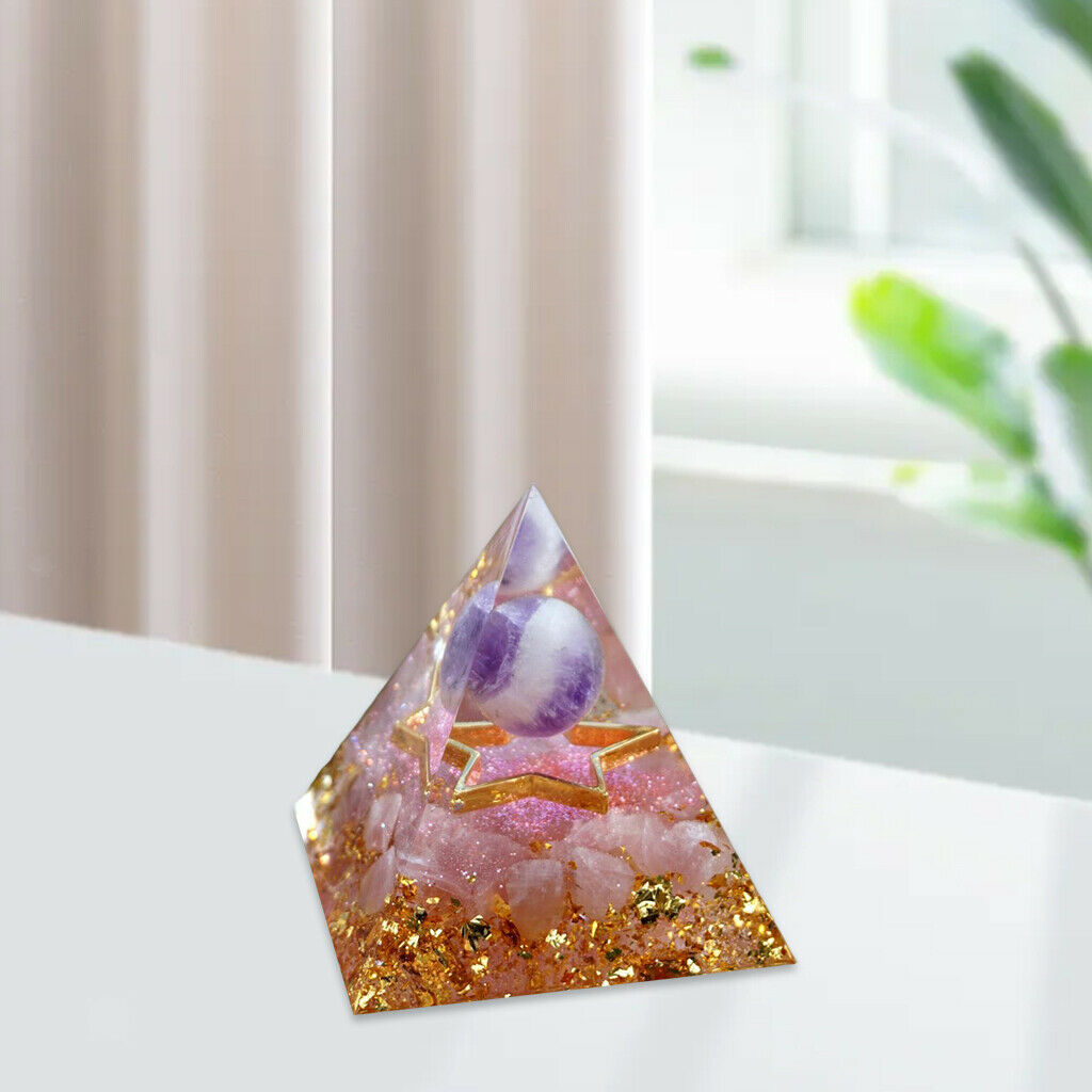 Natural Ogan Energy Pyramid Home Office Tabletop Ornaments