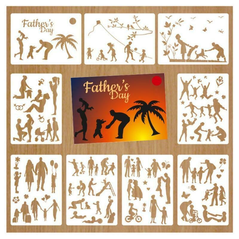 9Pcs Stencils for Card-making Create Rich Styles Suitable for Multiple Scenes