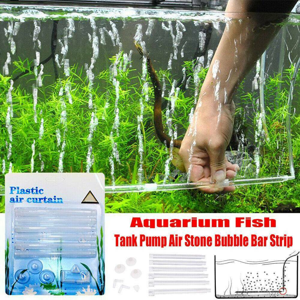 Clear Bubble Tube Air Stone Oxygen Aeration Pump Curtain Aquarium Fish Tank Hot