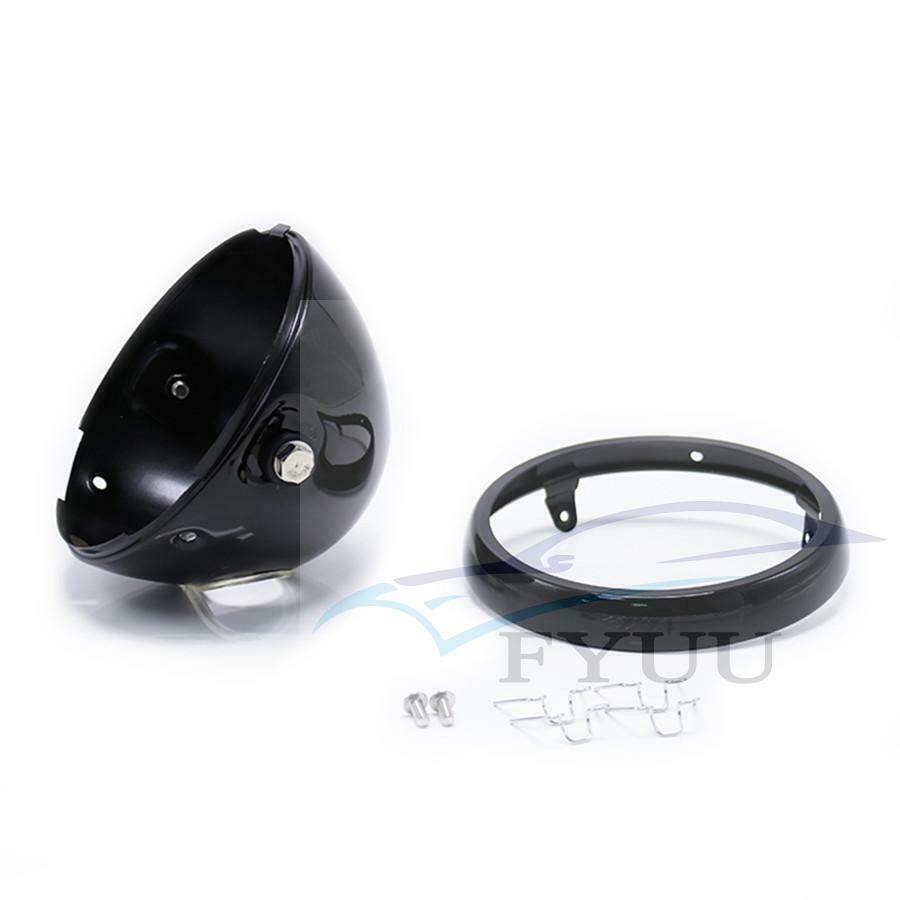 5.5" Black Headlight Cover Motorcycle Headlamp Headlight Housing Housing Bright
