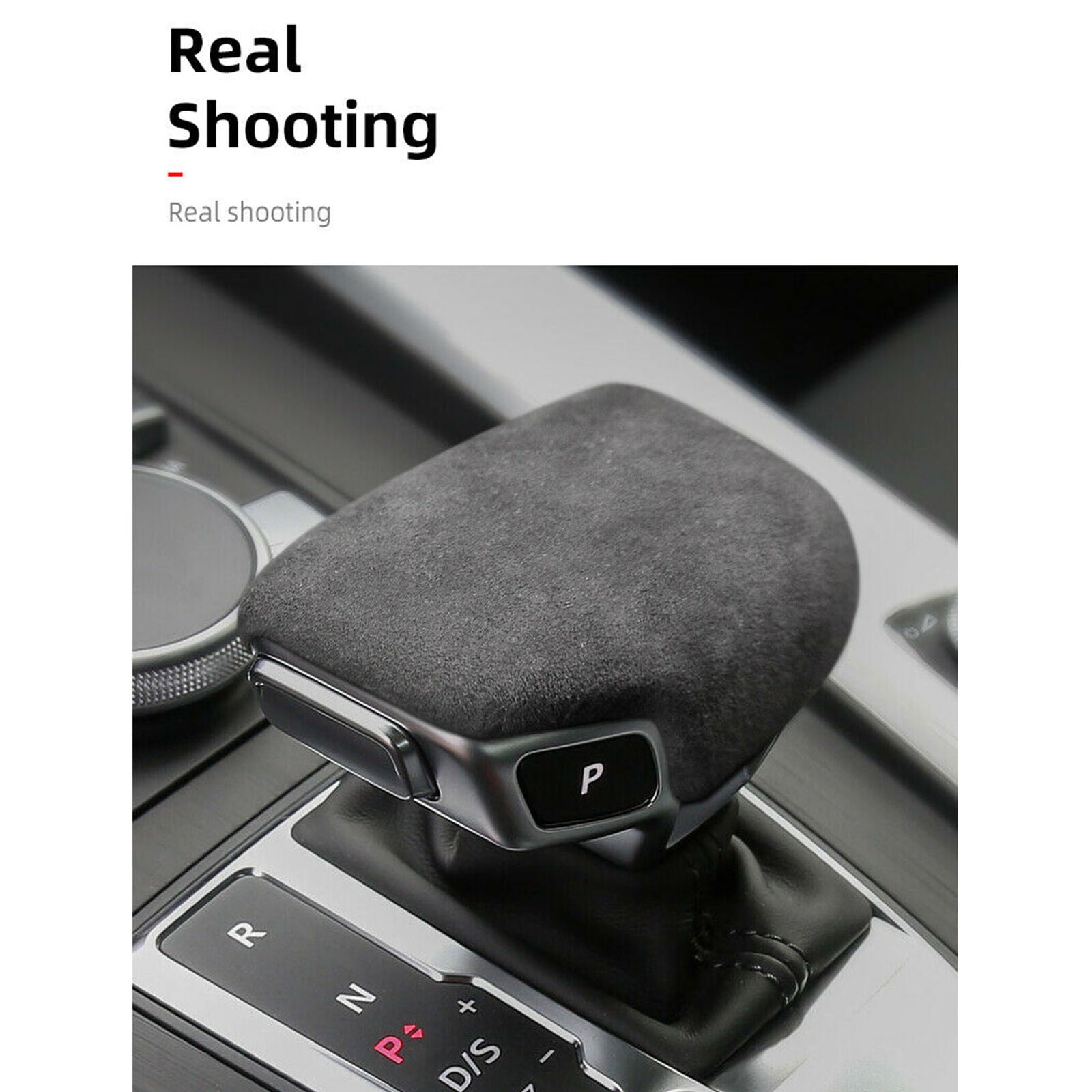 Gray Alcantara Suede Gear Shift Panel Cover For Audi A4 S4 S5 RS5 B9 A5 Q5 Q7