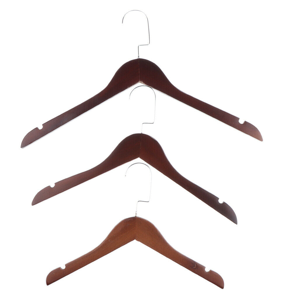 5 Pieces Wooden Hangers Coat Suit Garment Clothes Wardrobe Wood Hangers Kids