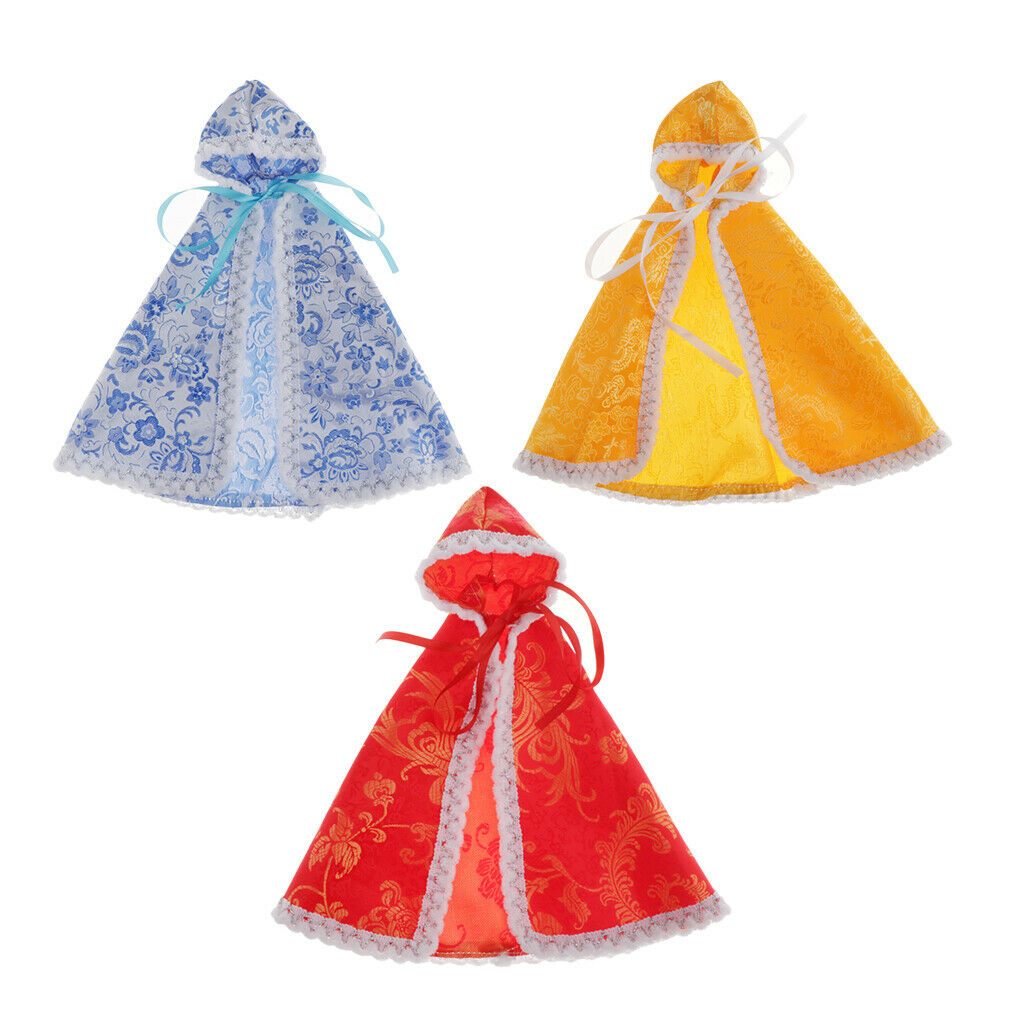 3 Packs Cute Cloak Clothing Accessories for 1/6 Blythe BB Licca/Momoko/Azone
