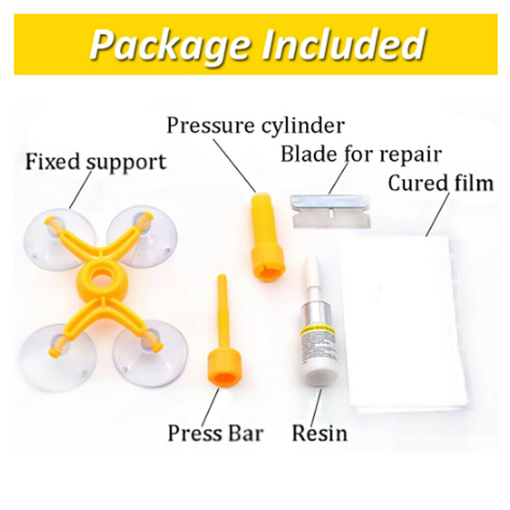 Windshield Repair Kit Quick Fix Car Cracked Glass Windscreen Repair Short Crack