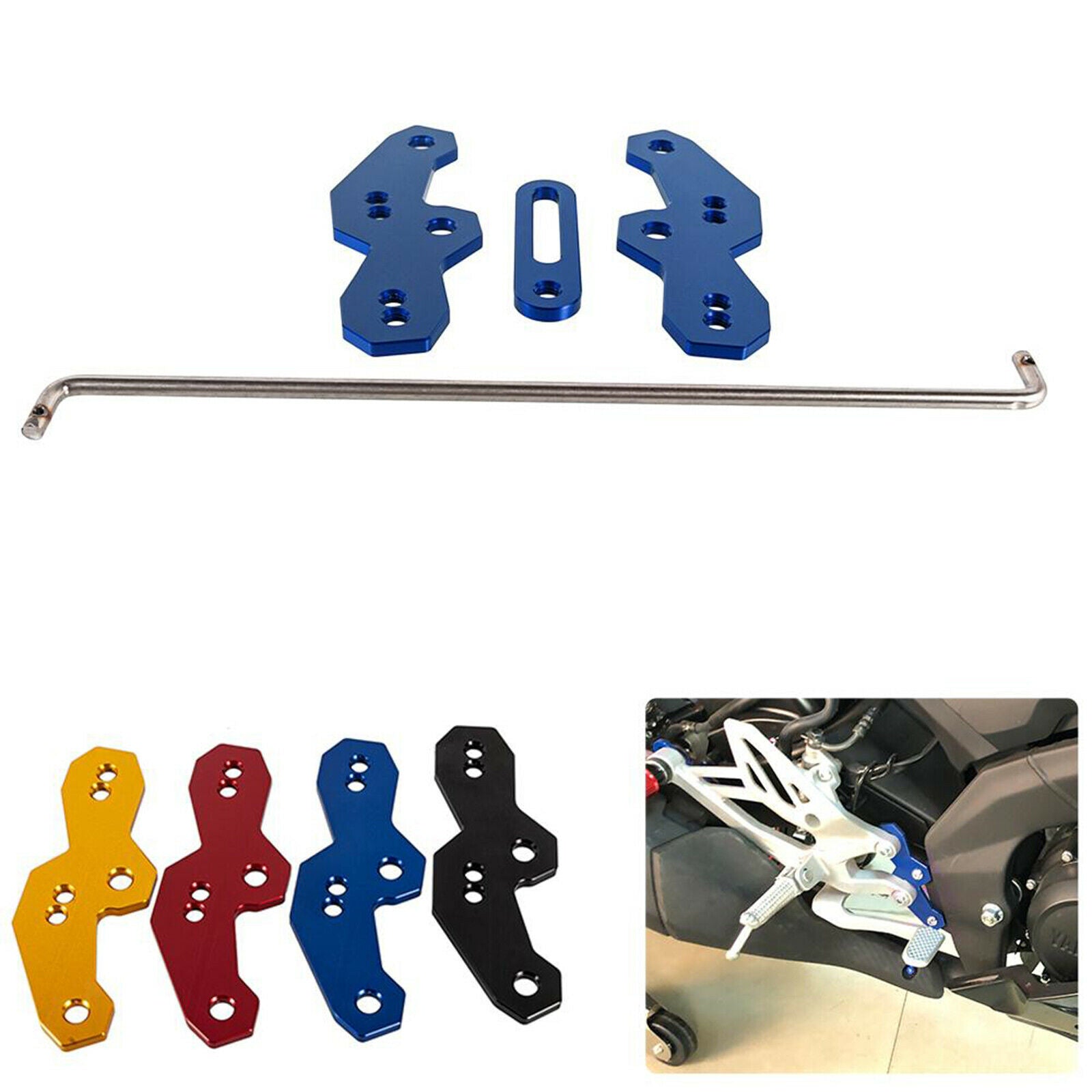 Rearset Base Relocation Brackets Kit for Yamaha YZF-R15 V3 2017-2019 Black