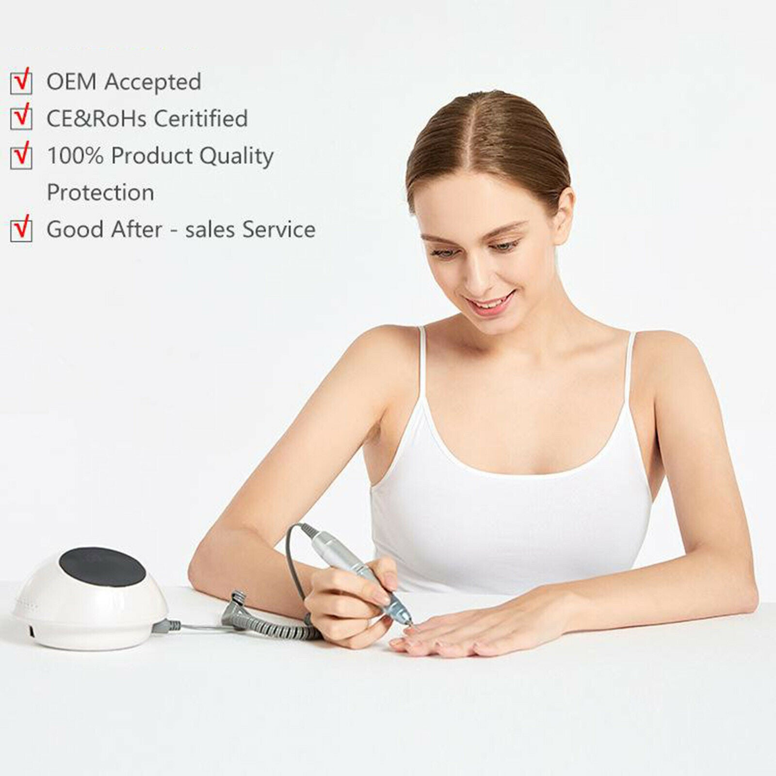 35W Portable Electric Nail Drill Machine Pedicure Shaping Tools LED Screen