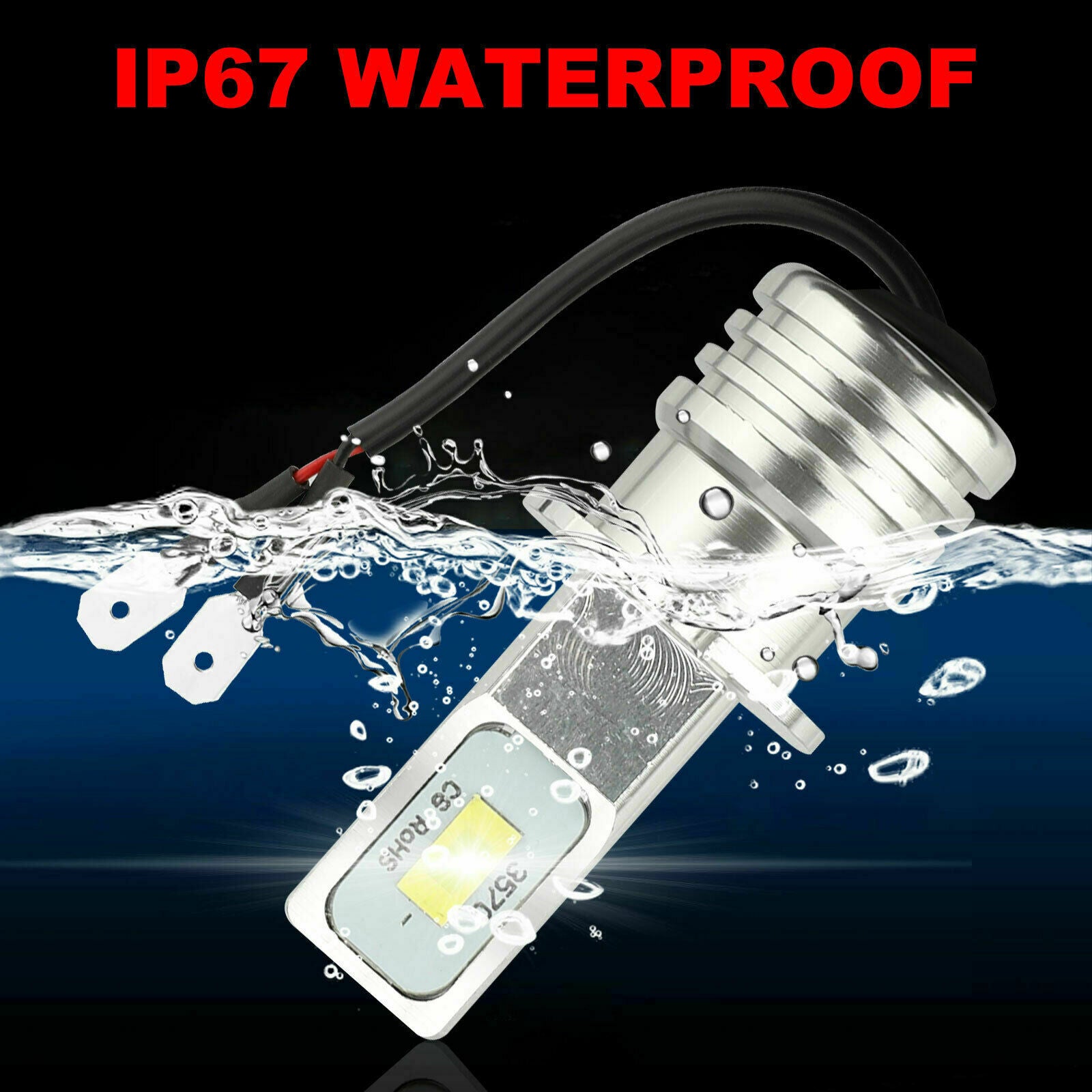 2x H3 Super White CREE LED Headlight Kit 100W 10000LM Fog Driving DRL Bulb 6000K