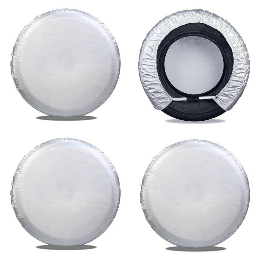 4pcs RV Tire Covers Tralier Motorhome with Storage Pouch for 24''-26'' Dia.