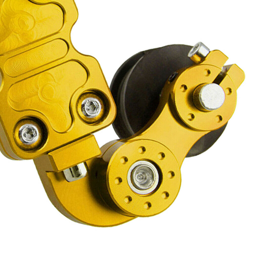 52mm Universal Motocycle Adjuster Chain Tensioner Tool, Aluminum Alloy , Yellow
