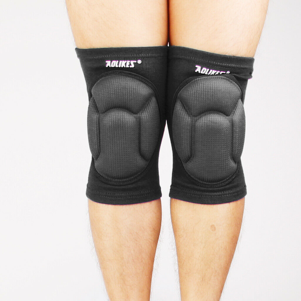 Sponge Knee Protectors Guards Anti Collision Pads for Football Hiphop Black
