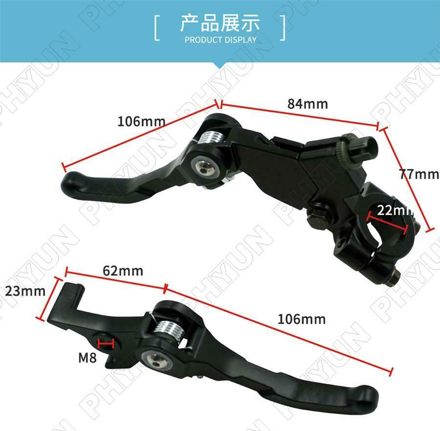 For 50cc-200cc Dirt Pit Bike Folding Clutch lever Brake Lever Kit Aluminum Alloy