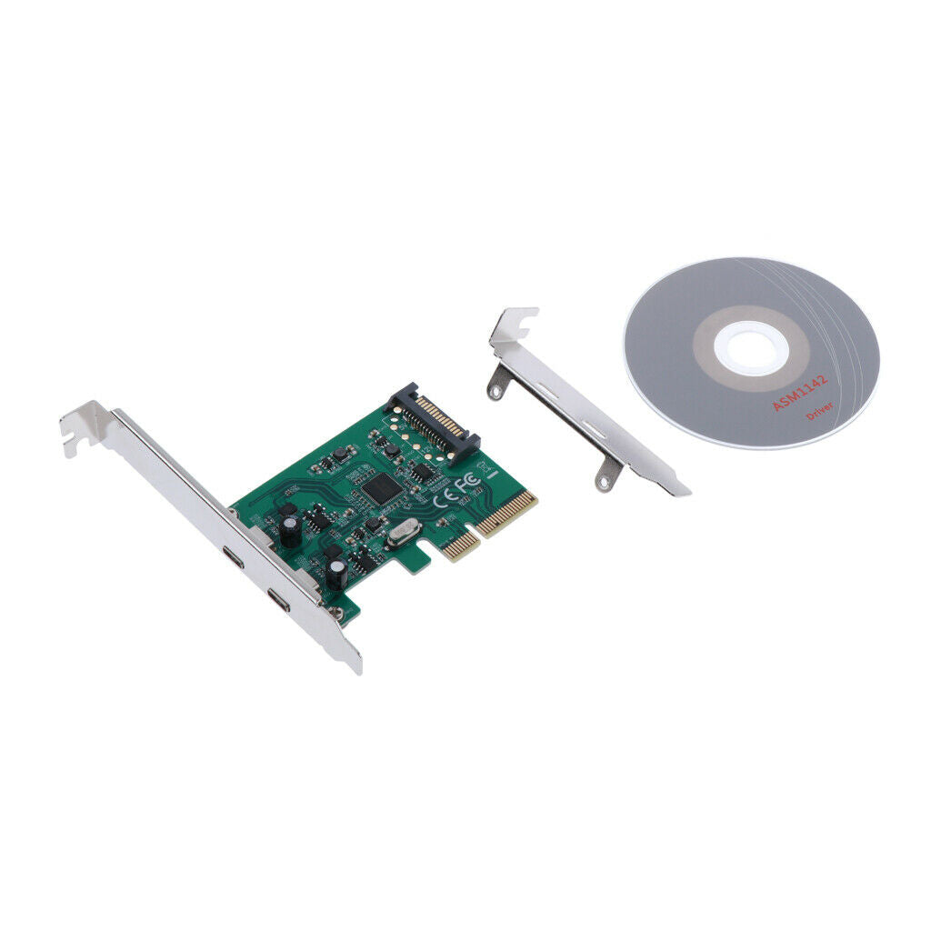 PCI-E Pci-Express to 2 Ports USB 3.1 Add on Expansion Card Adapter 10 Gbps