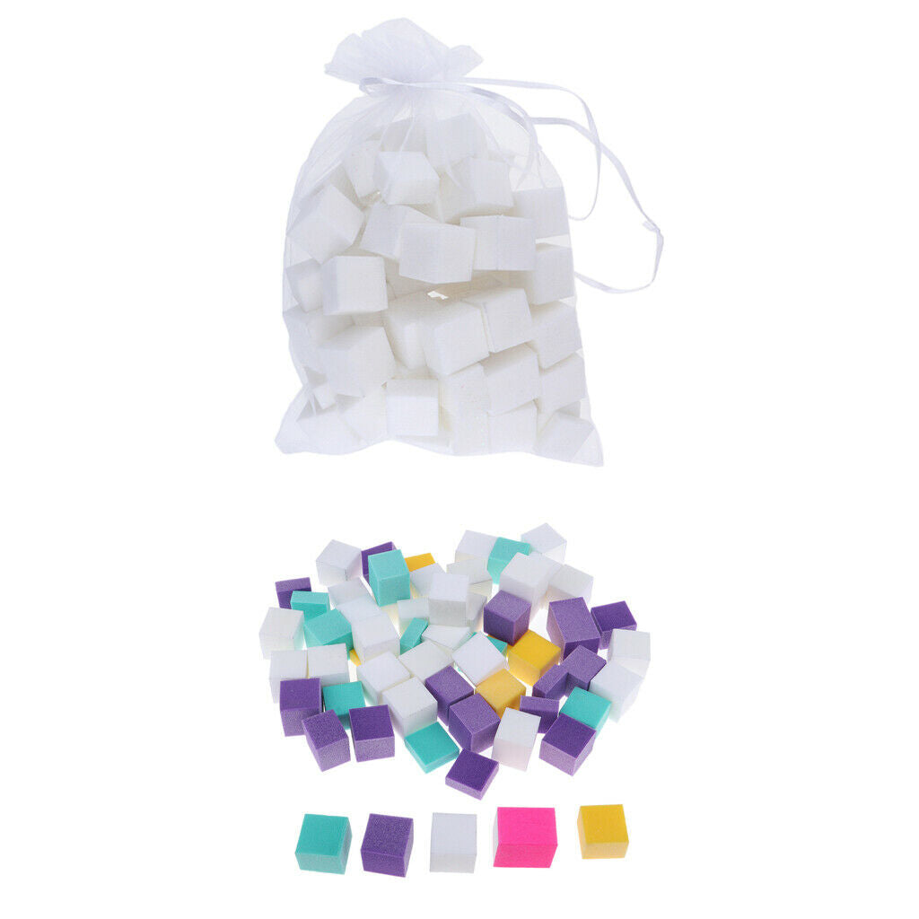 120pcs Irregular Nail Art Buffer Blocks Sanding Filing Sponge Manicure Tools