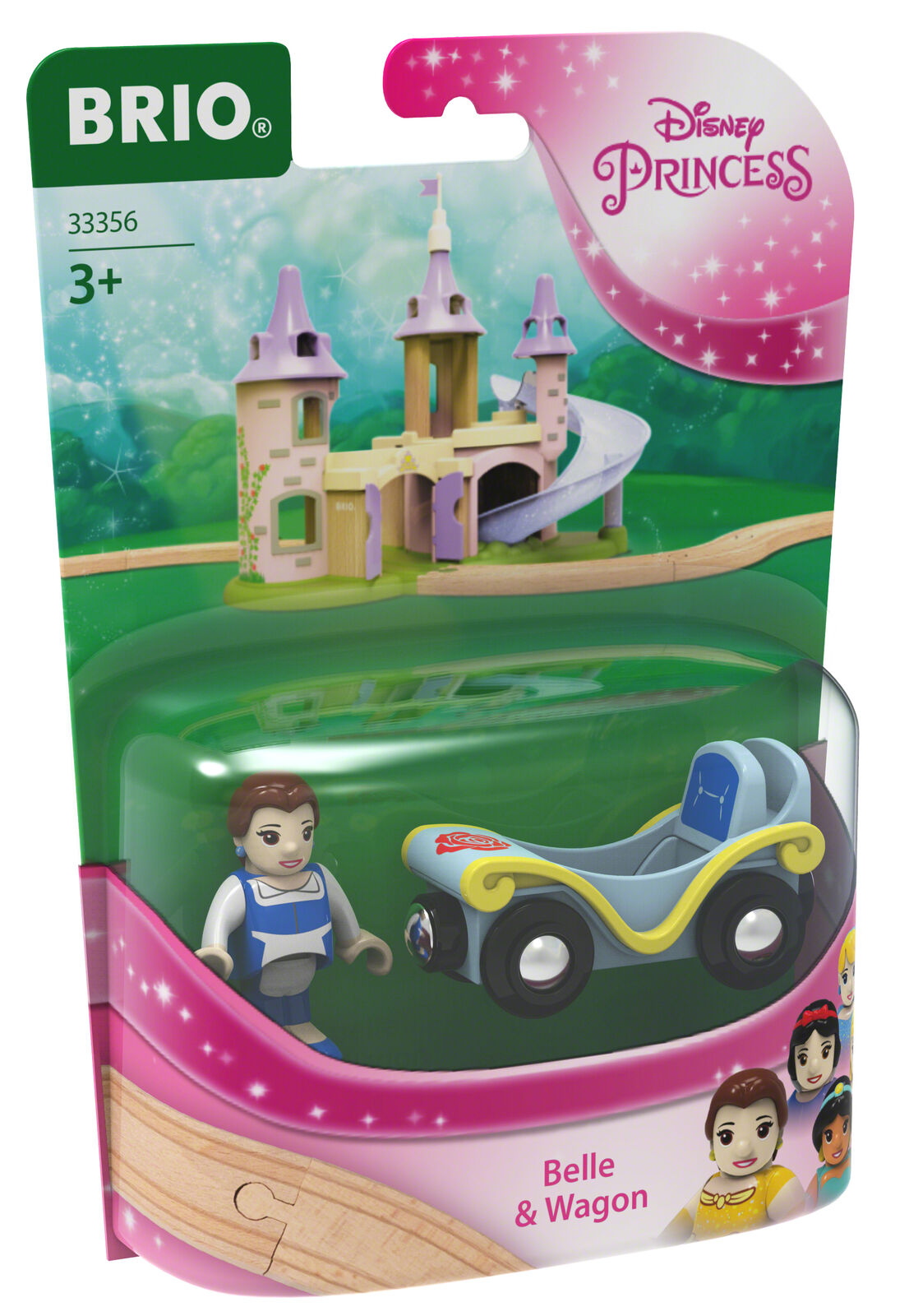 33356 BRIO Disney Princess Belle & Carriage Set Wooden Train Track Age 3 Years+