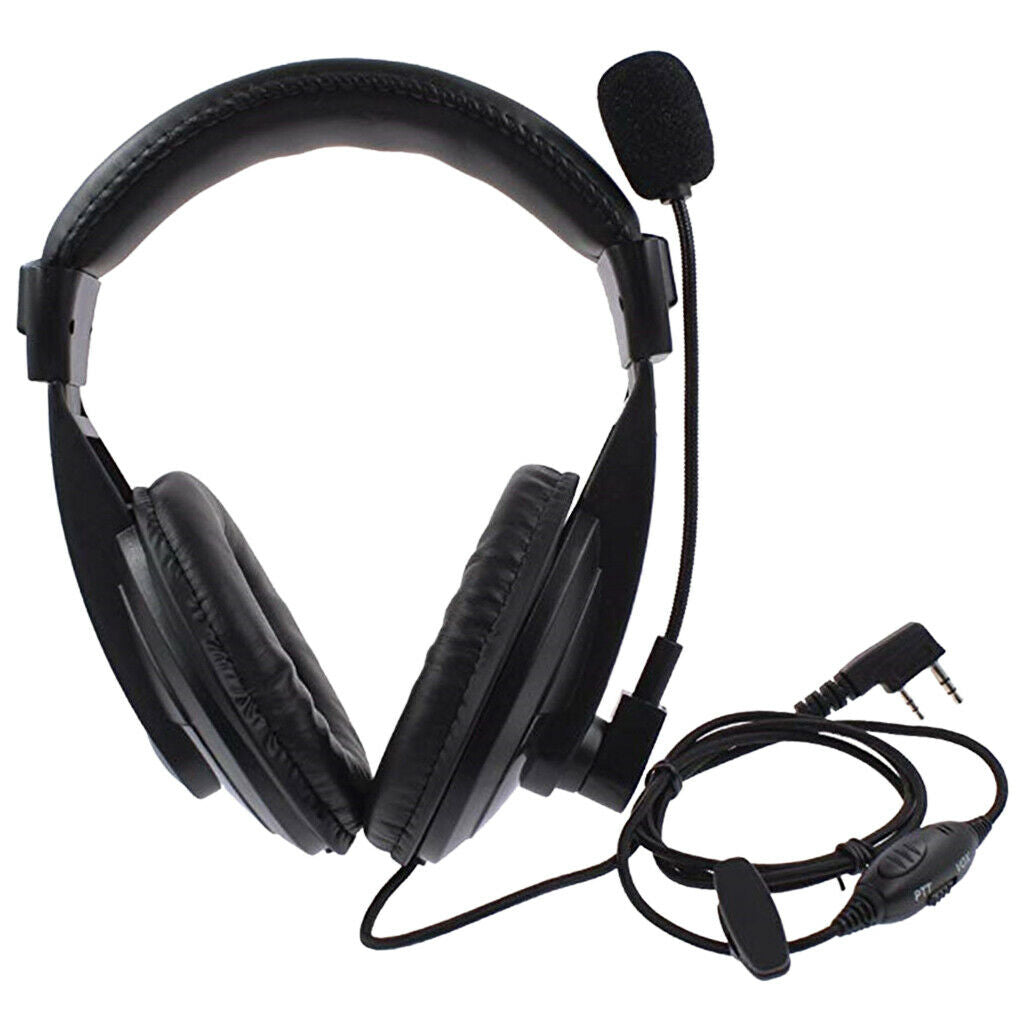 prettyia   2x   Noise   canceling   2Pin   Headset   Headphone   with   PTT