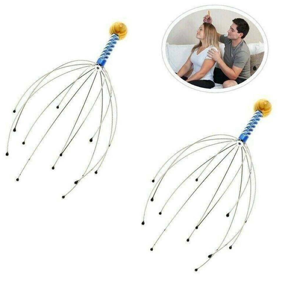 Head Massager Metal Scalp Neck Body Natural Relax Pain Relief Scratcher Fashion