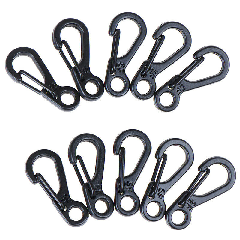 10PCS Mini Carabiner Clip Snap Spring Clasp Hook Keyring Camping ToolATAUBDAU