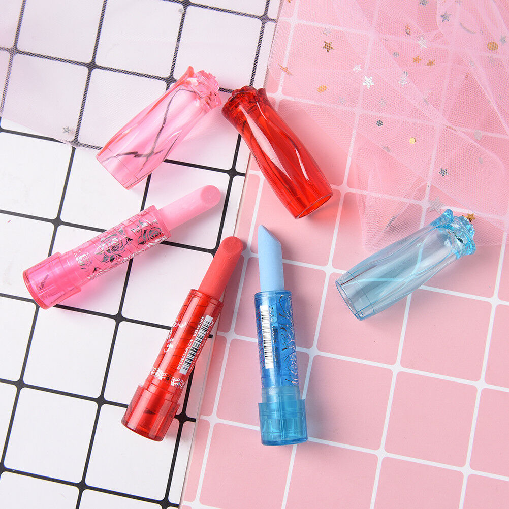 1Pc Stationery Students Lipstick Shape Eraser Rubber Novelty Gift Erase.l8